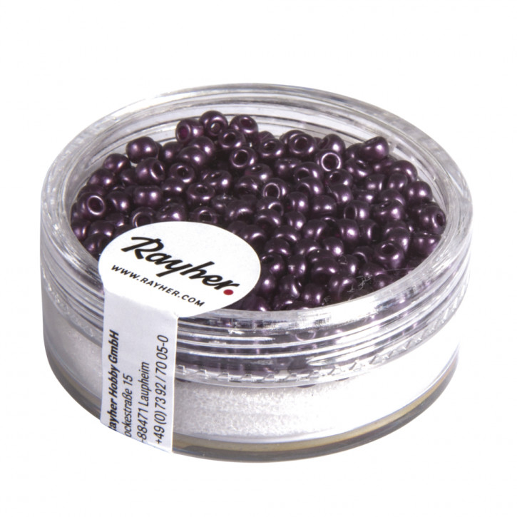 Rocailles verwachst, 2,6mm, Dose 7g-violett