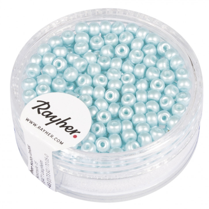 Rocailles, 3mm, Dose 200Stück, zartblau