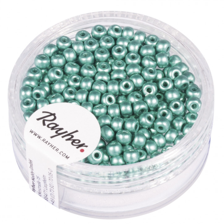 Rocailles, 3mm, Dose 200Stück, mintgrün