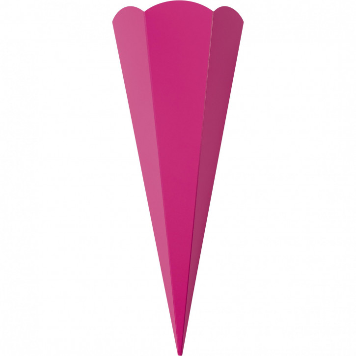 Geschwister Schultütenrohlinge, stabiler Karton 400g/qm, 6-eckig, 41 cm, pink