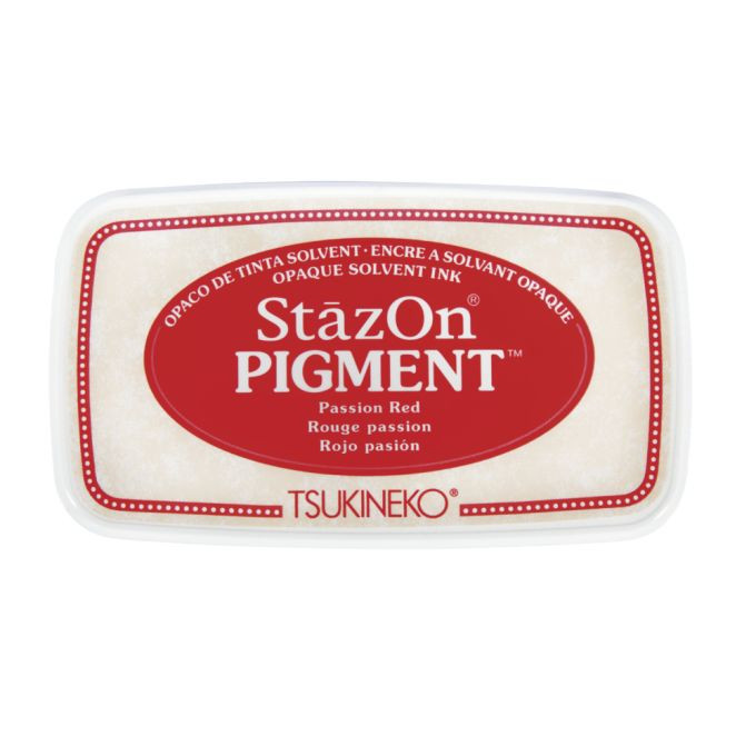StazOn Pigment-Stempelkissen, klassikrot 9,6x5,5x2,2cm