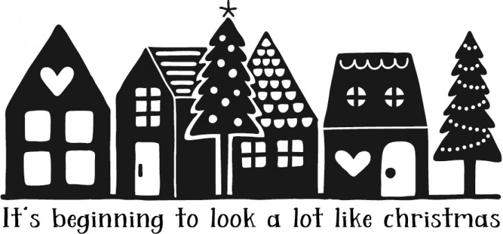 Stempel Little town 4x8cm