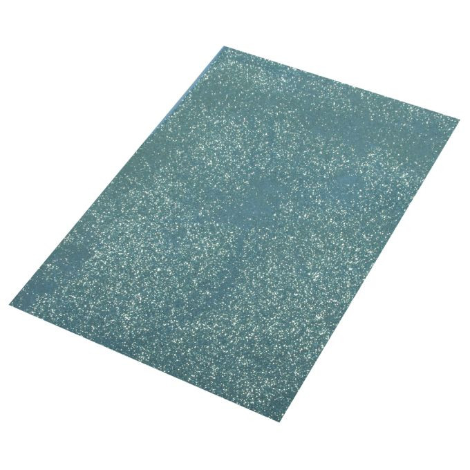 Moosgummi Platte Glitter, hellblau 30x45x0,2cm
