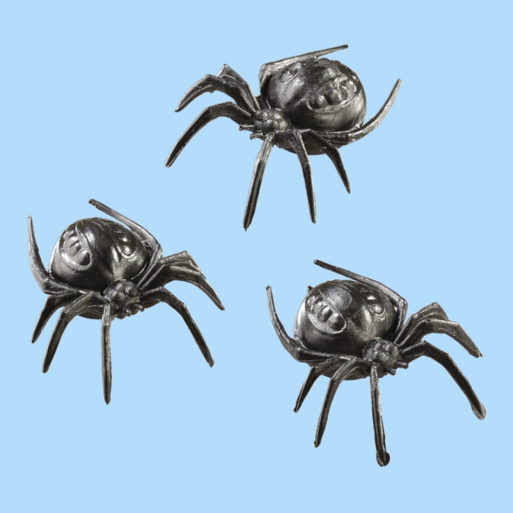 Streuteil Spinne ca.2cm, schwarz 6st.