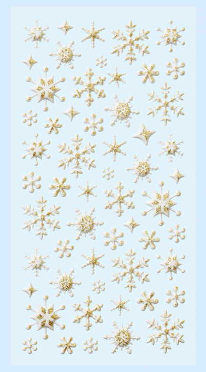 Softsticker Eiskristall gold