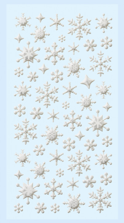 Softsticker Eiskristall silber