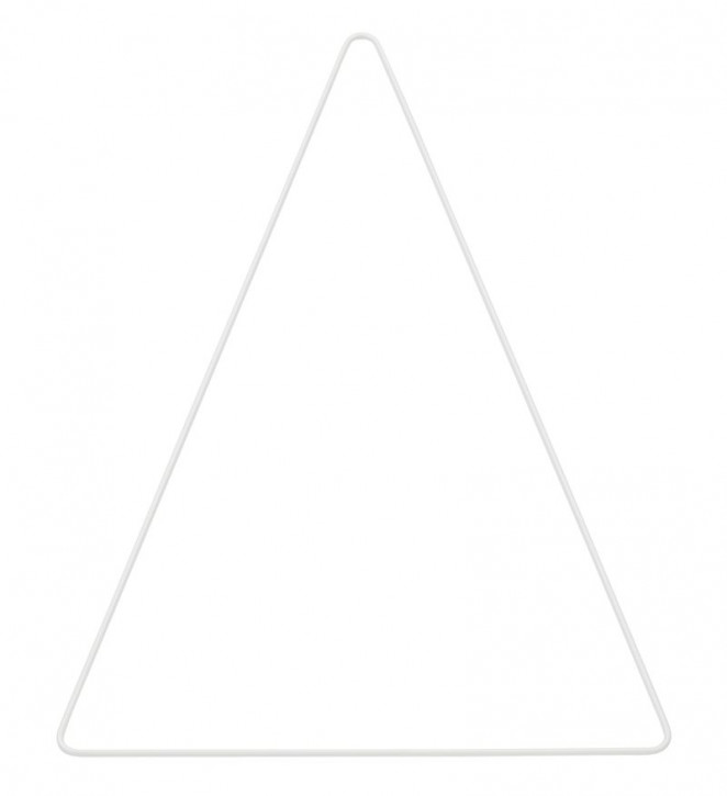 Metall Dreieck 30x50 cm weiß