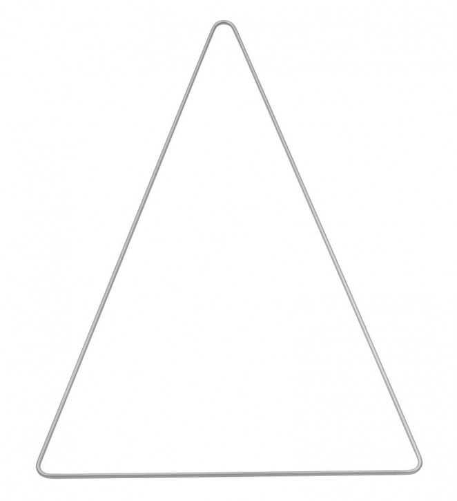 Metall Dreieck 20x30 cm silber