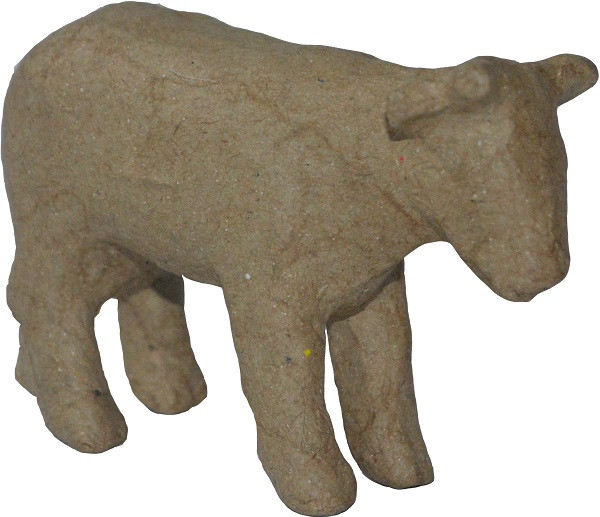 Pappmachee Figur "Kuh" 10 x 8 cm