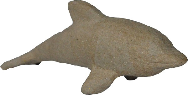 Pappmachee Figur "Delfin" 14 x 5 cm