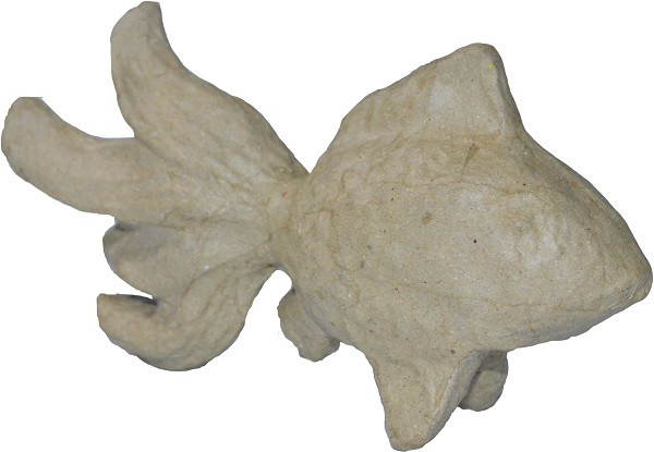 Pappmachee Figur "Fisch" 9 x 7 cm