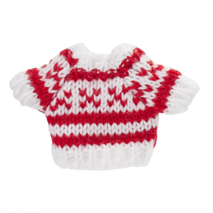 Mini Pullover ca.3,5x5cm weiß rot