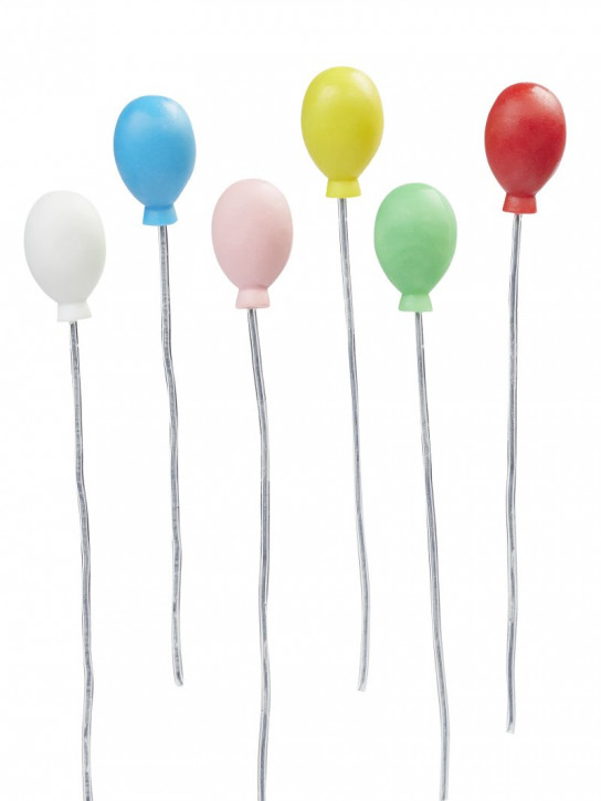 Luftballons ca.1,6x2,4cm farbig sort. 6st.
