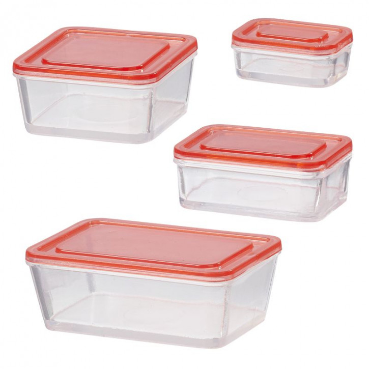 Lunch-Box Set, ca. 1,7-3,6cm, Set a 4 Stück