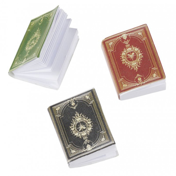 Bücher, ca. 1,6x2,1 cm, Set 3 Stück