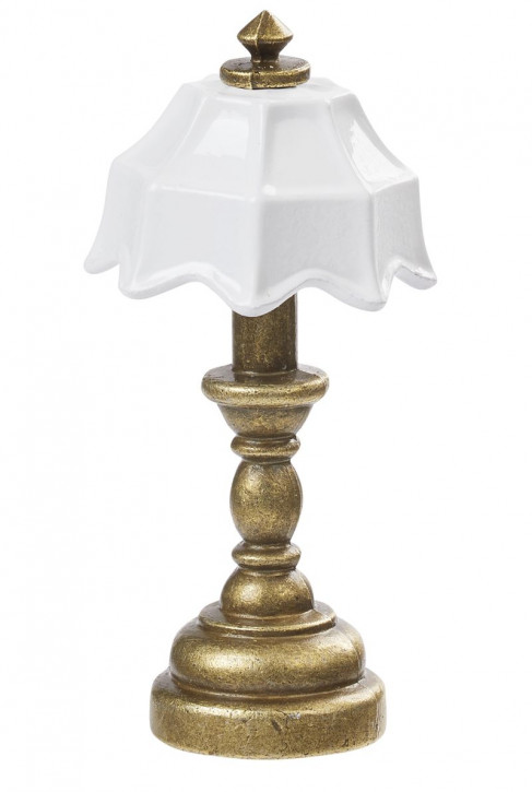Tischlampe, 2,0x4,3cm, messing-weiß