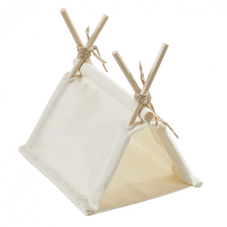 Zelt, 10x8x8cm, beige