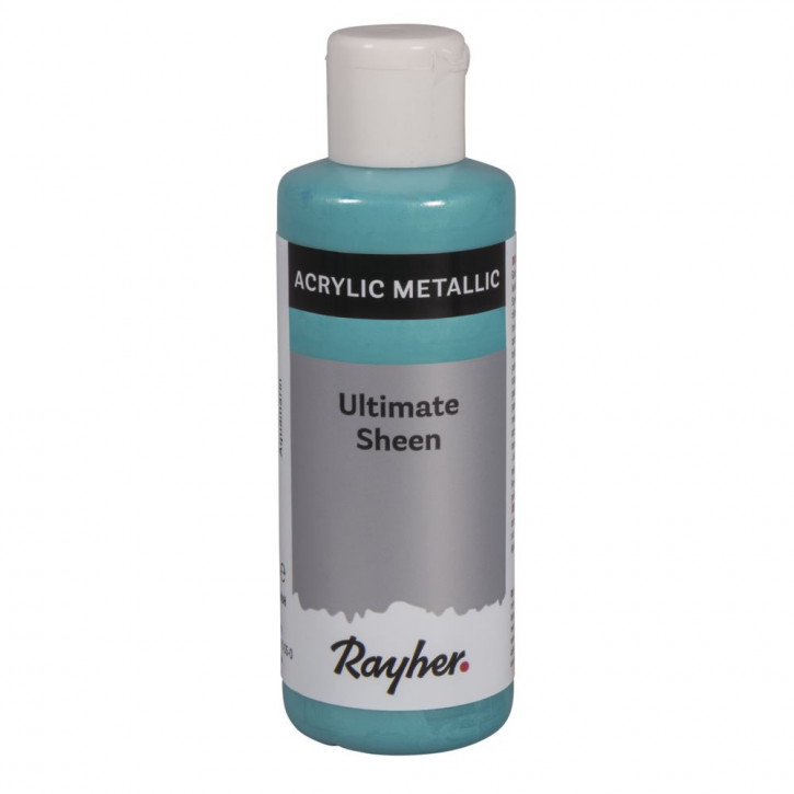 Ultimate Sheen Acrylfarbe, aquamarin metallic, Flasche 80ml