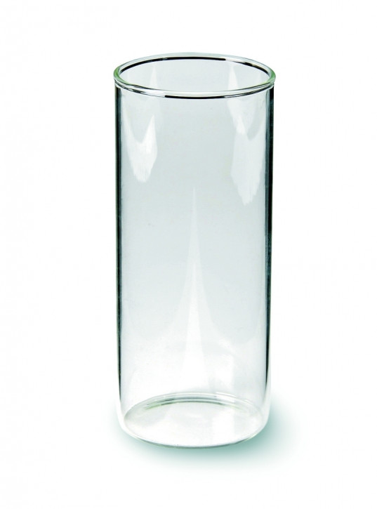 Glaszylinder für Teelichthalter 55 x 130 mm mit Boden, klar