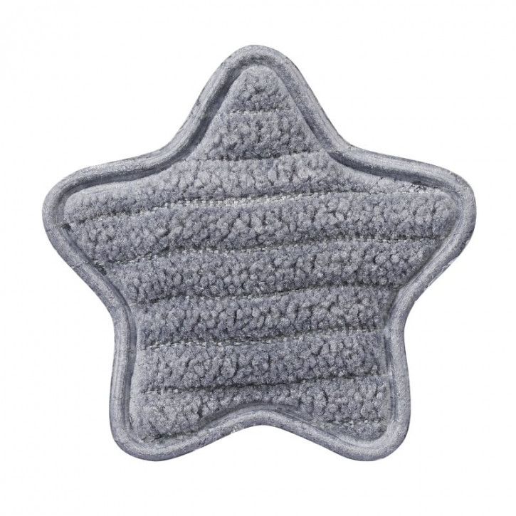 Soft-Sterne 3,6 cm, Btl. 4 Stück grau