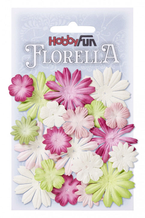 FLORELLA-Blüten aus Maulbeer-Papier MIX III, ca. 20 St. 2 - 4 cm