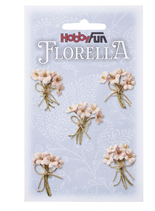 FLORELLA-Sträußchen, ca.3cm, Btl. a 5Stck. rose
