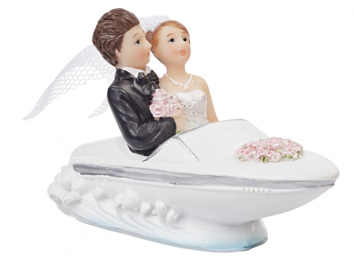Brautpaar im Boot, ca. 9 cm