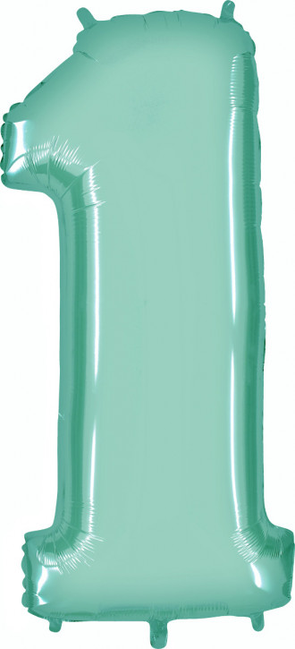 40" Folienzahl "1" -hellgrün