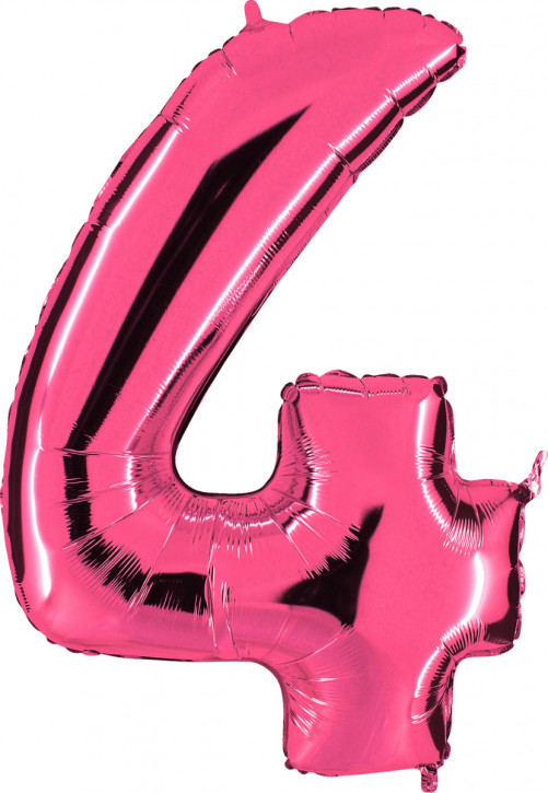 40" Folienzahl "4"-pink