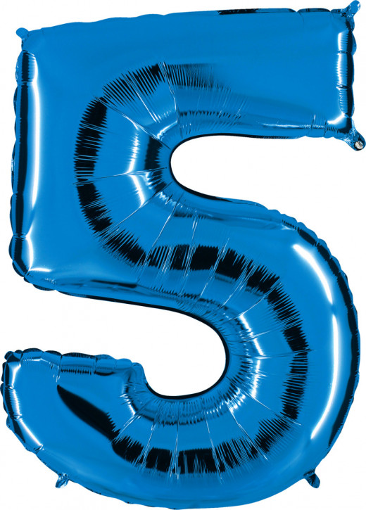 40" Folienzahl "5"-blau