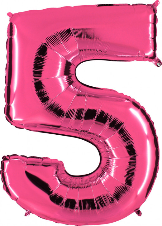 40" Folienzahl "5"-pink
