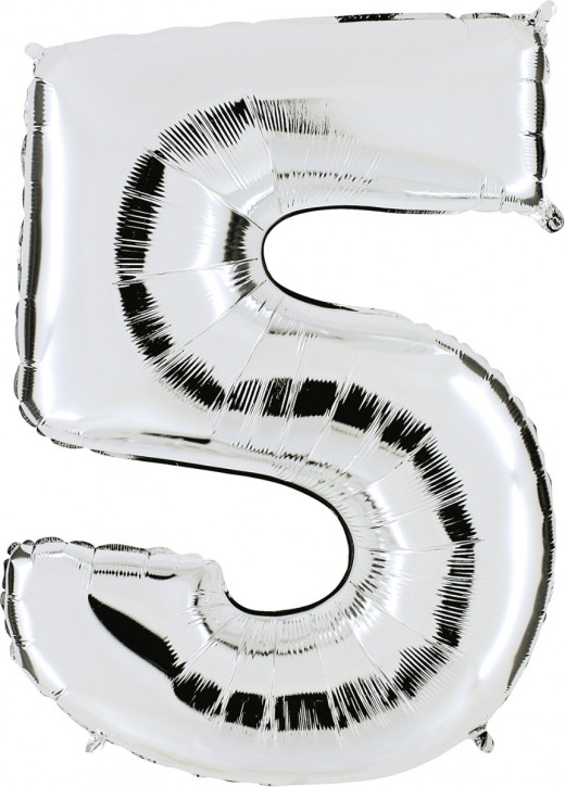40" Folienzahl "5"-silber