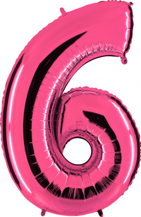 40" Folienzahl "6"-pink