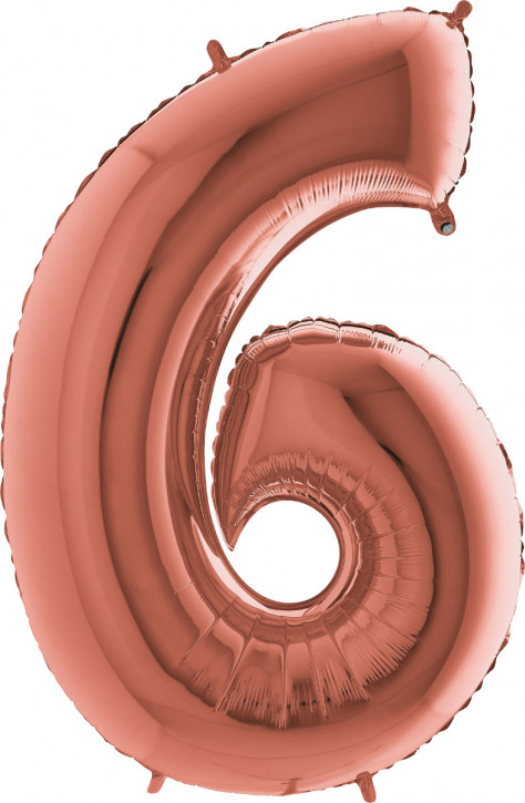 40" Folienzahl "6"-rosegold