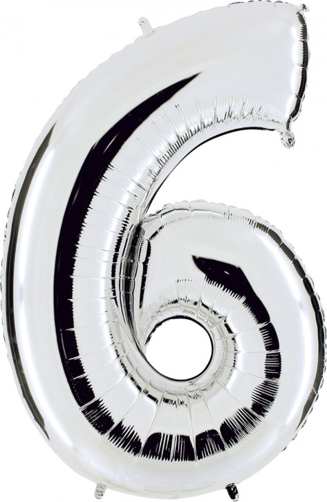 40" Folienzahl "6"-silber