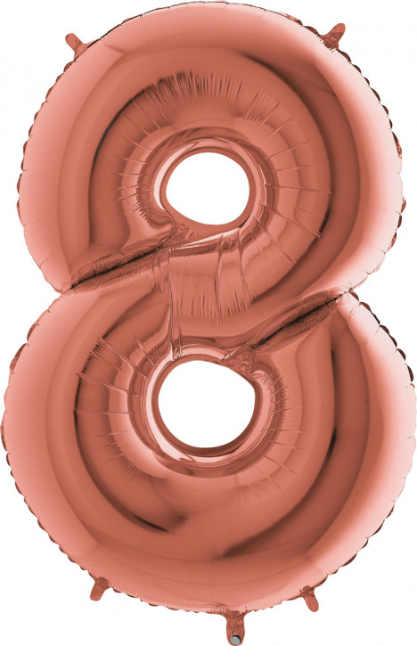 40" Folienzahl "8"-rosegold