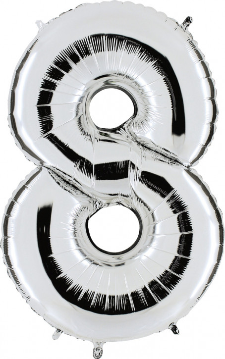 40" Folienzahl "8"-silber