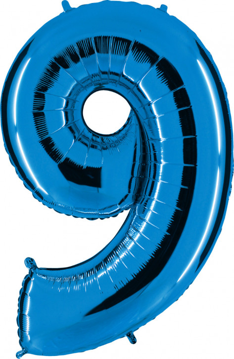 40" Folienzahl "9"-blau