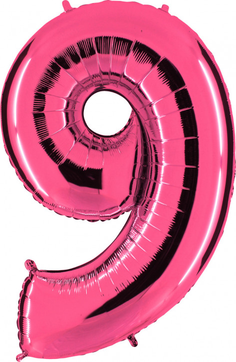 40" Folienzahl "9"-pink