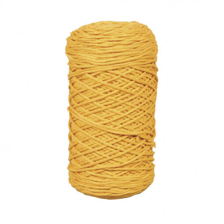 Braidy Recycling Garn, geflochten, 2mm ø, honiggelb (250g Knäuel), 250m