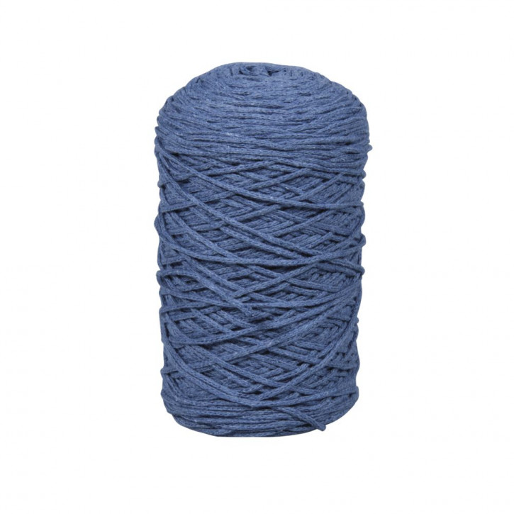 Braidy Recycling Garn, geflochten, 2mm ø (250g Knäuel), Knäuel 250m-jeansblau