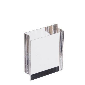 Acrylblock mit Griffmulde transparent 38x50x15mm