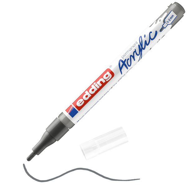 edding 5300 Acrylmarker fein anthrazit, 1-2mm