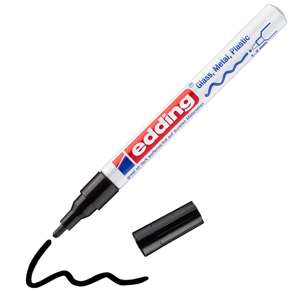edding 751 Glanzlackmarker schwarz, 1-2mm