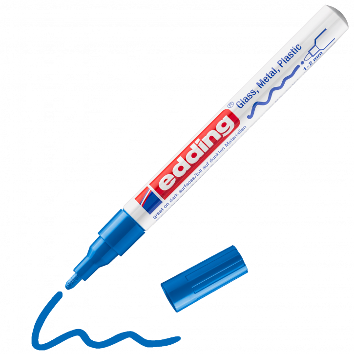 edding 751 Glanzlackmarker blau, 1-2mm