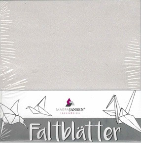 Faltbl. Transparentp. silber, zweiseitig bedruckt, 100g/m², 10x10cm, 32Stück