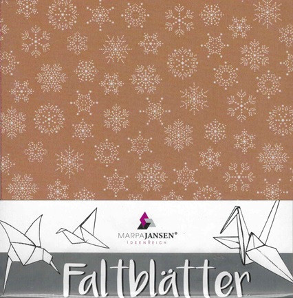 Faltpapiere a. Motivpap. creme Schneeflocke, 80g/m², 15x15cm, 60Stück