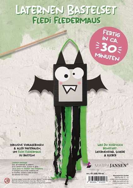 Laternen Bastelset, Fledi Feldermaus