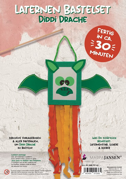 Laternen Bastelset, Diddi Drache