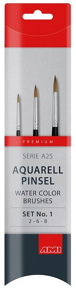 Aquarellmalpinsel Serie A25 Set